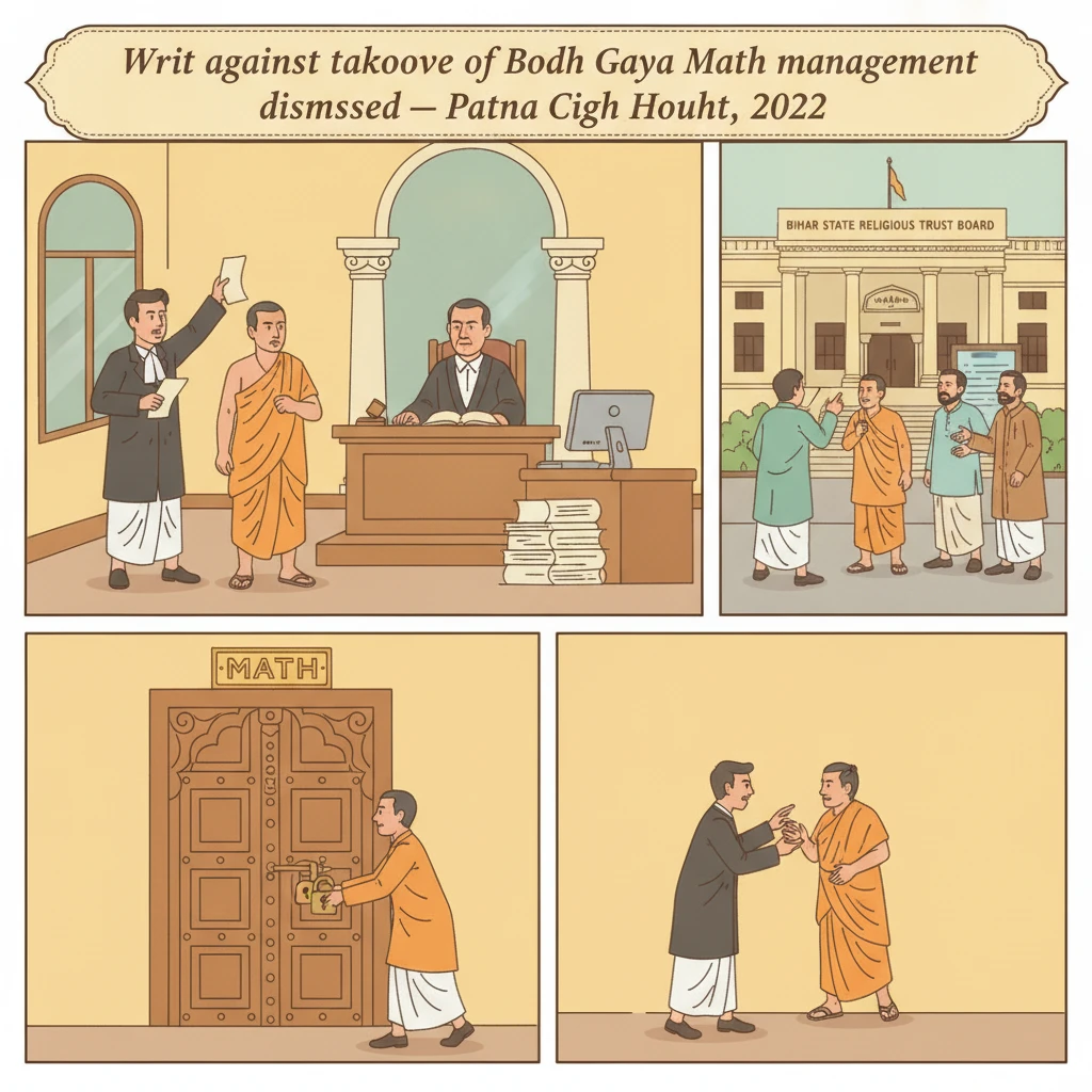 Patna High Court building illustration symbolising oversight of a disputed religious trust.