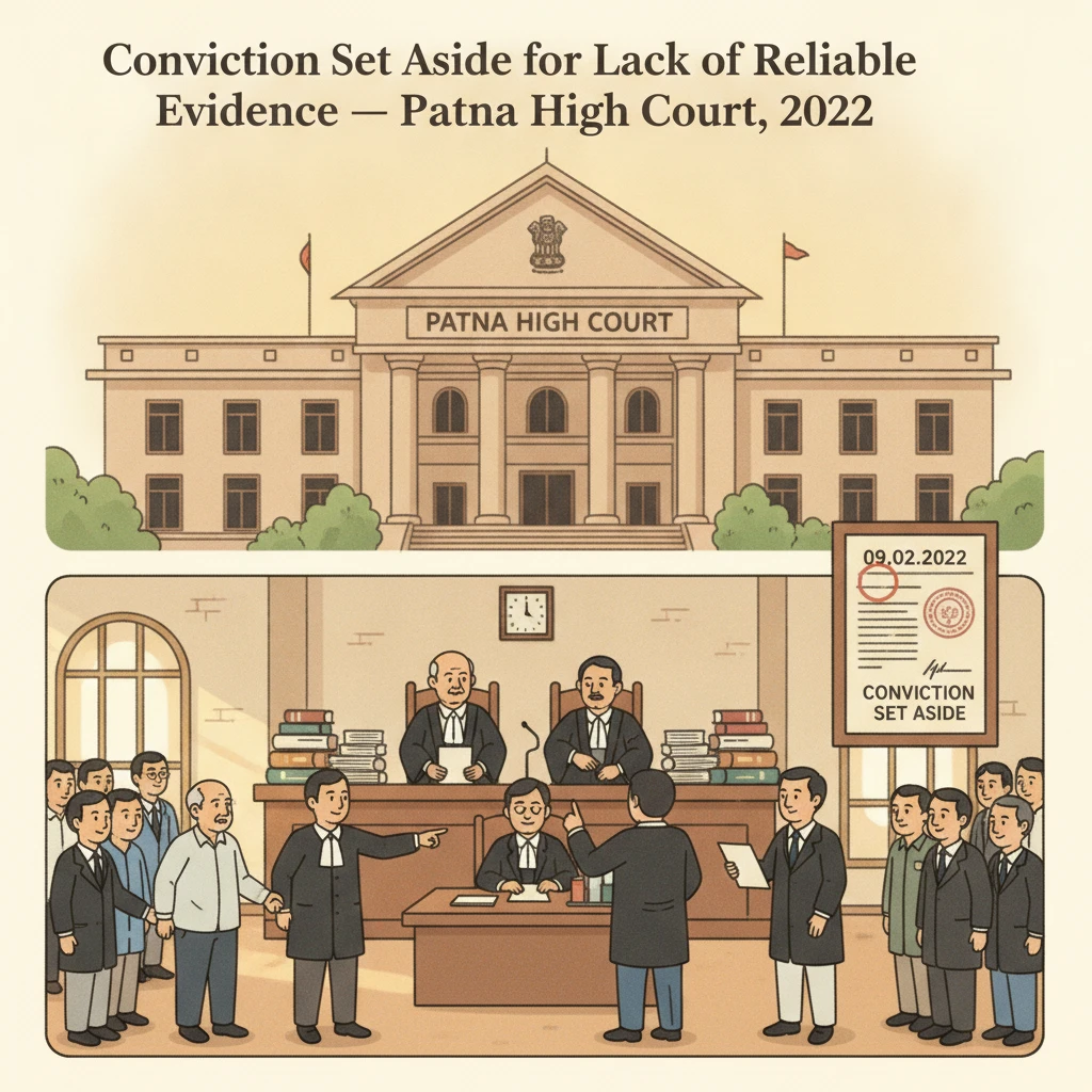 Illustration of Patna High Court examining evidence in a village murder appeal