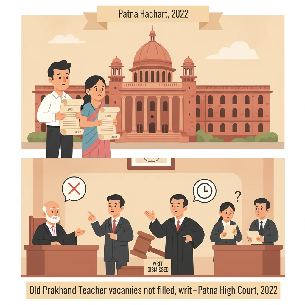 Patna High Court building symbolizing decision on old Prakhand Teacher vacancies.