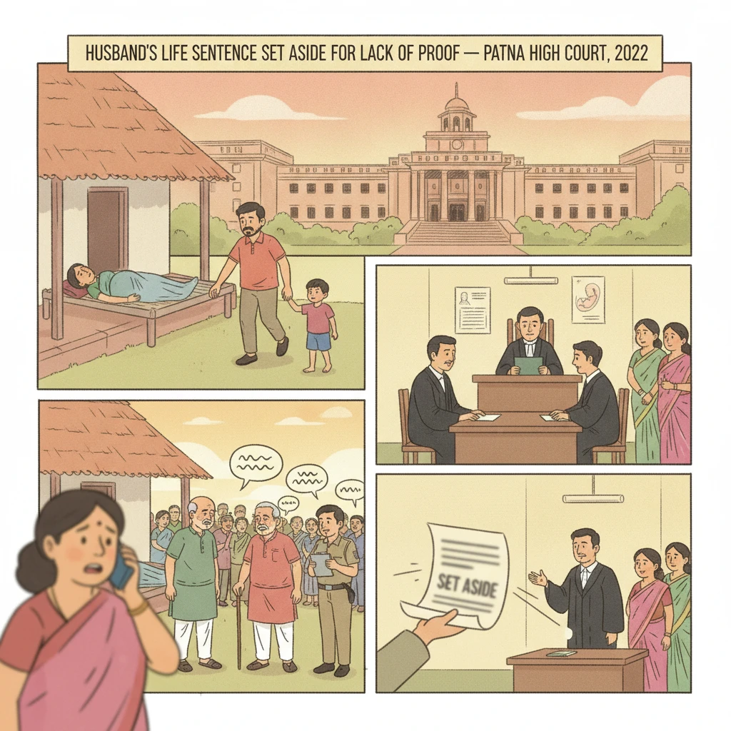 Illustration of Patna High Court hearing a criminal appeal against a murder conviction.