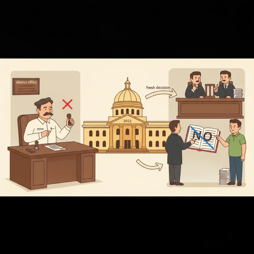 Illustration of Patna High Court building symbolising review of arms licence decisions.