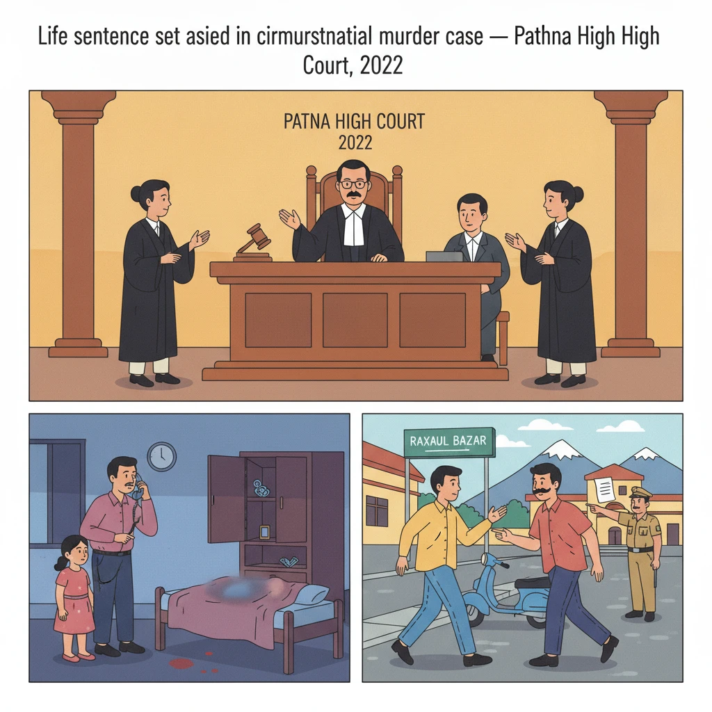 Illustration of Patna High Court building in a criminal appeal setting.