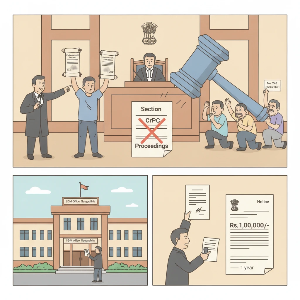 Illustration of Patna High Court examining a preventive action under Section 107 CrPC.