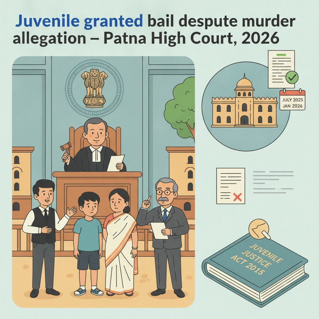 Illustration of Patna High Court examining bail for a juvenile in conflict with law.