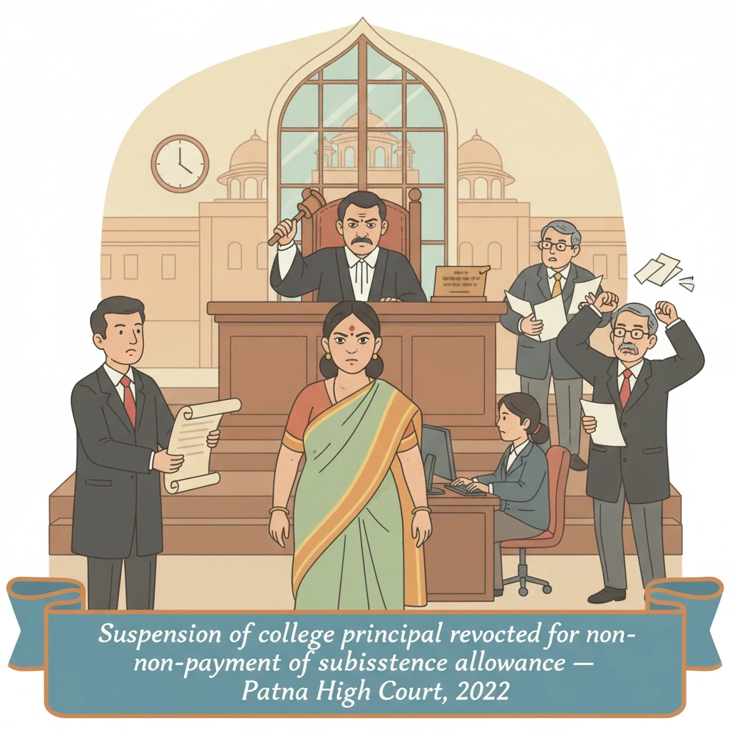 Illustration of Patna High Court examining suspension of a university principal