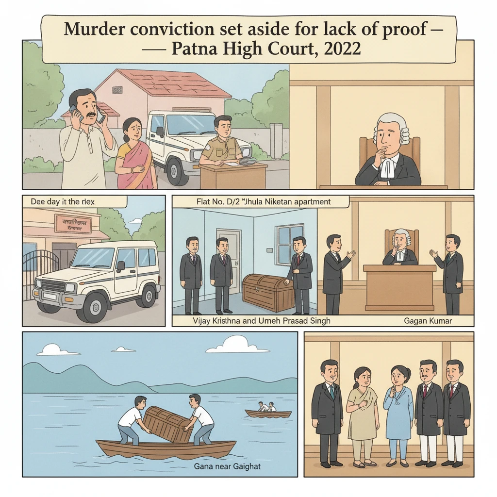 Illustration of Patna High Court building in a serious criminal appeal setting
