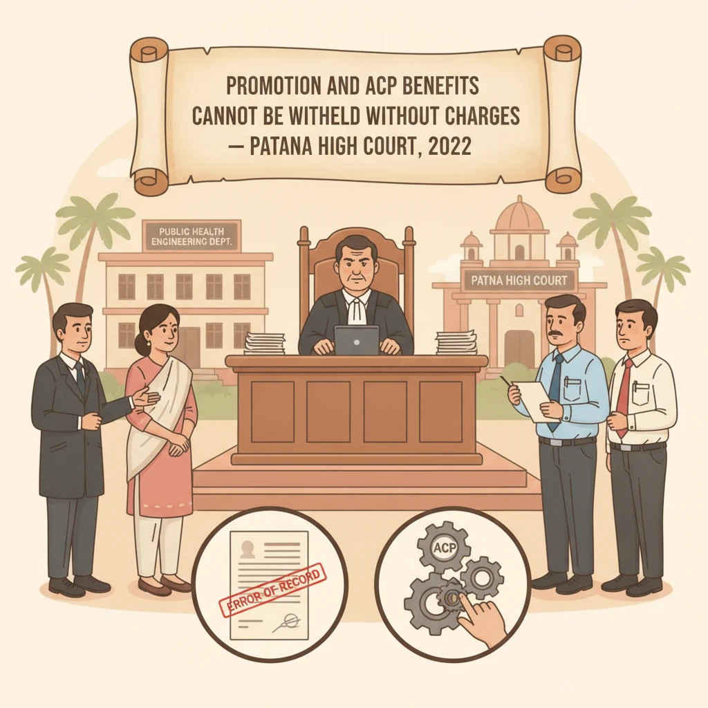 Illustration of Patna High Court deciding a government employee ACP MACP dispute